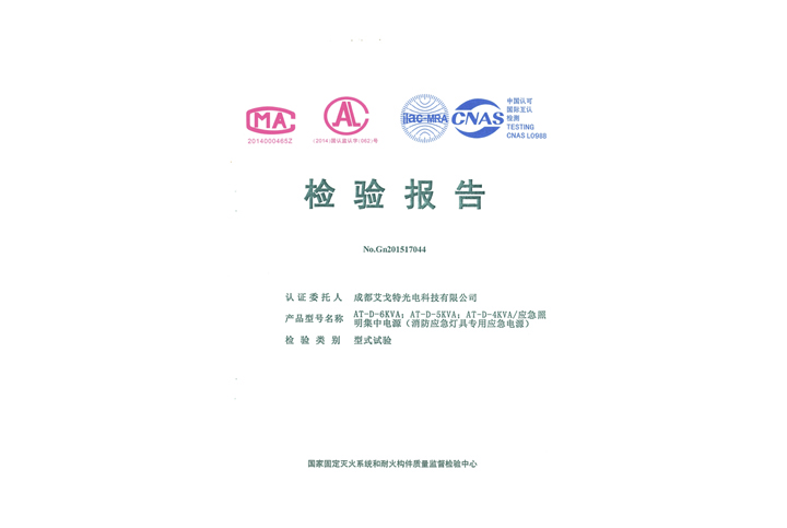 4-6KVA FEPS消防应急电源检测报告