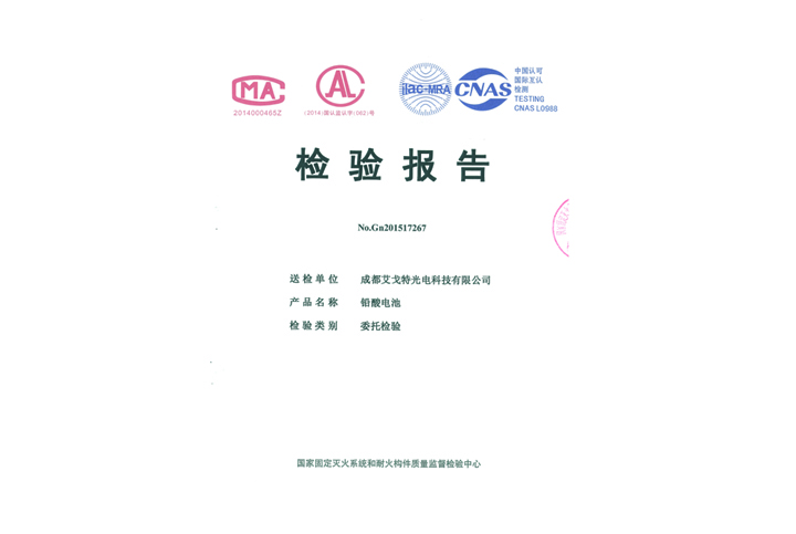 200AH电池检测报告